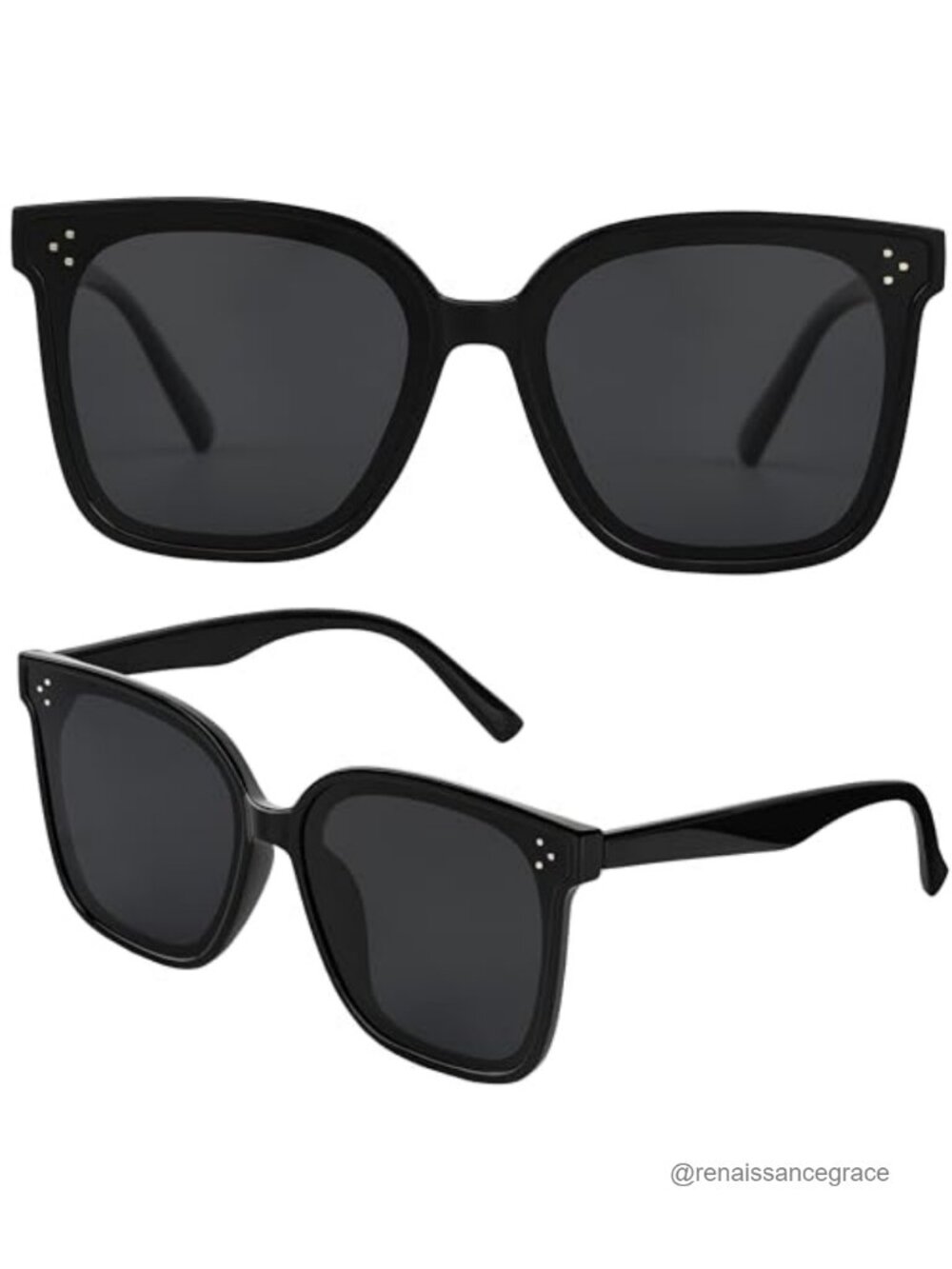 Polarized Square Sunglasses for Women Men Oversized TR90 Frame